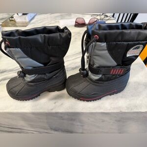 Black and Gray Winter Boots